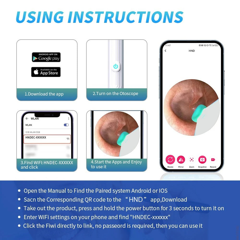 *Smart Visual Ear Cleaner with USB-C Charging*